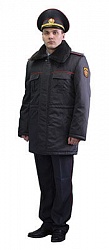 Куртка демисезонная модель 463-13, фуражка шерстяная модель 474-14 темно-серого цвета